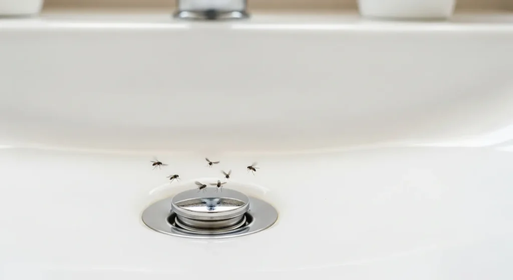 Drain flies identification - drain cleaning service in Orange County