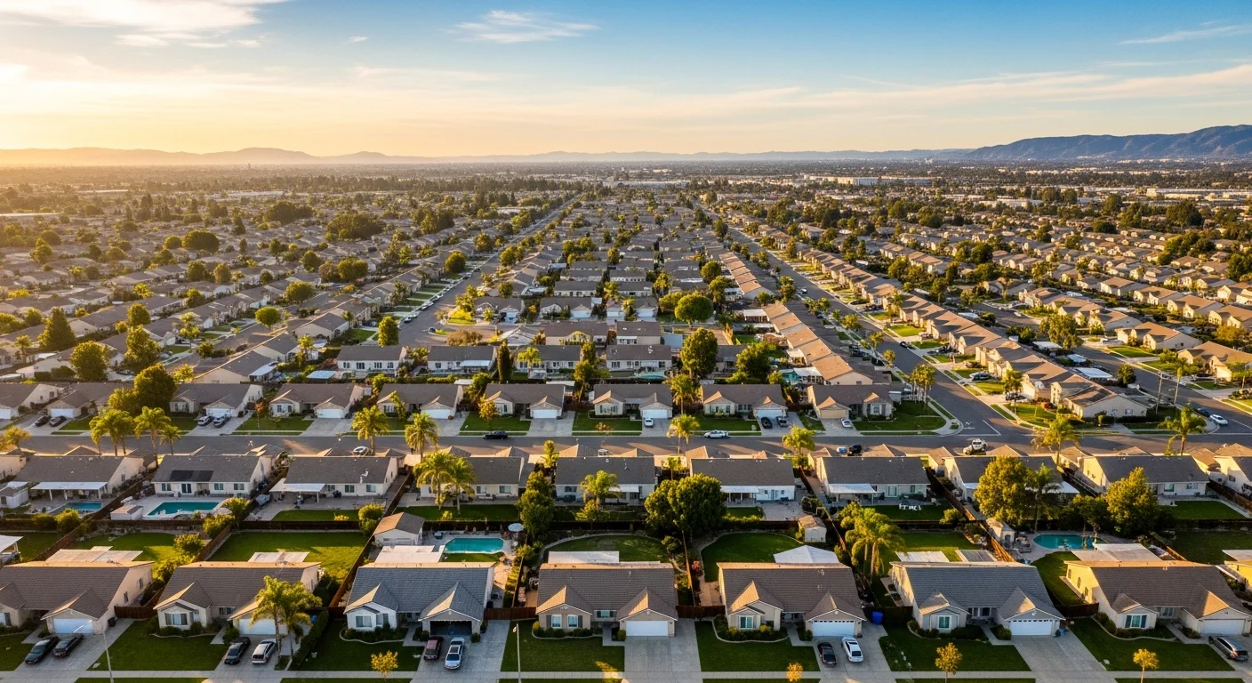Anaheim, CA residential area served by 911 Drain Lines