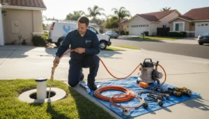 Hydro jetting vs snaking tools for Orange County drain cleaning