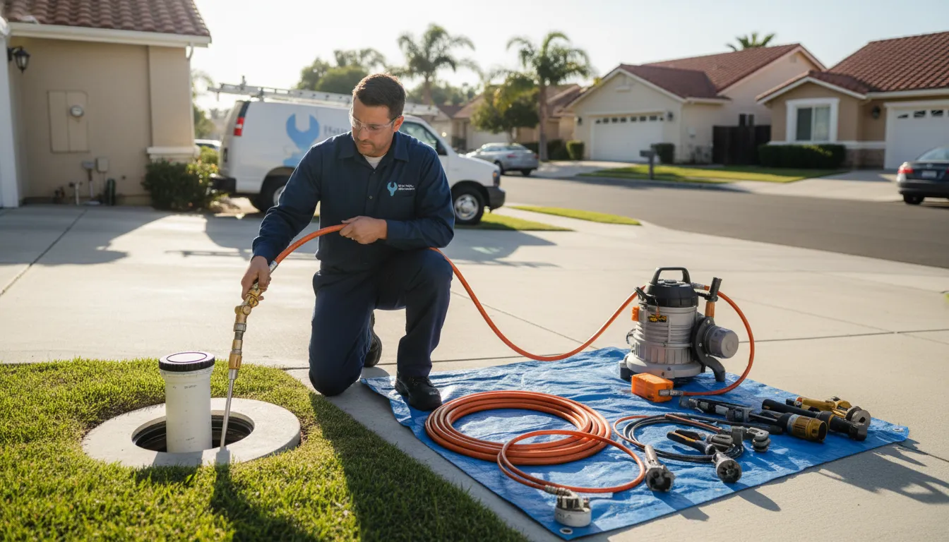 Hydro jetting vs snaking tools for Orange County drain cleaning