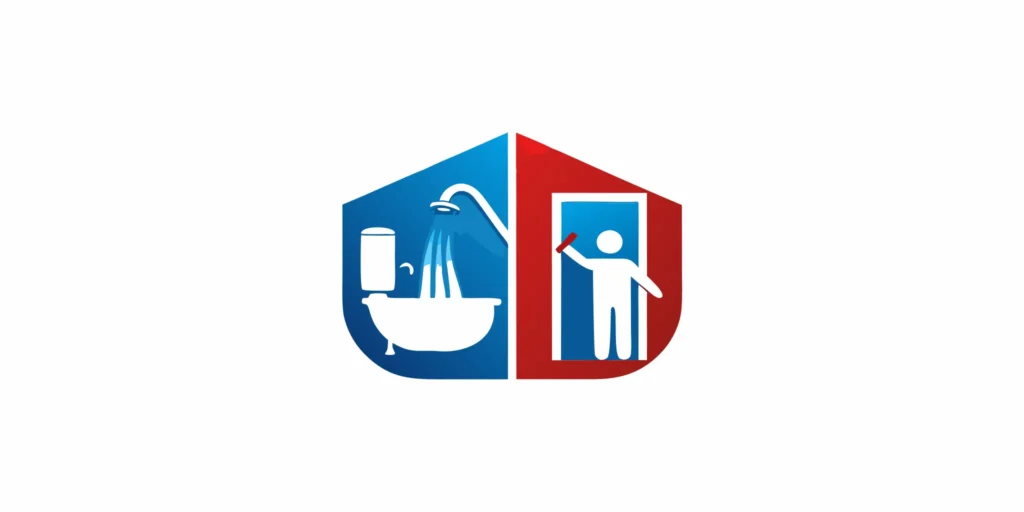Plumber checking a bathroom fixture for low hot water pressure