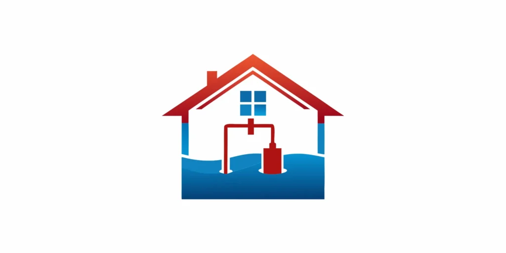 Sump pump in a residential basement pit with professional plumbing drainage system in Orange County home